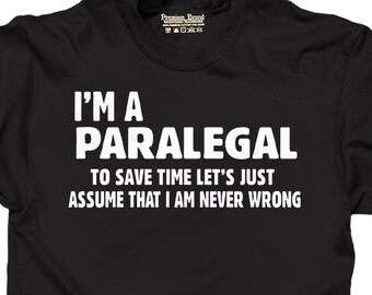 Paralegal camiseta divertida regalo para paralegal profesión ocupación camiseta jurista abogado hecho a mano regalo