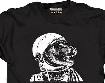 T-Rex Astronaut T-Shirt Dinosaur Tee Shirt Space T-Shirt Dinosaur In Space Tee T-Rex In Space