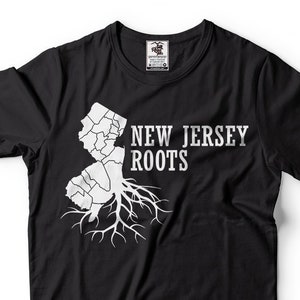 New Jersey T-shirt New Jersey Cadeau New Jersey Roots Shirt New Jersey Kaart T-shirt New Jersey Shirts New Jersey Thuisstaat