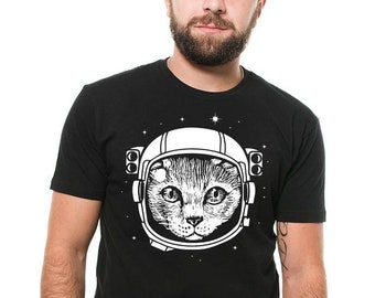 Space Cat Astrocat Funny Space T-shirt Cat Unisex T-shirt