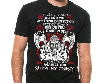 Viking T-shirts Vikingregels Symbool Scandinavische Runen Walhalla T-shirts Viking Goden Shirt