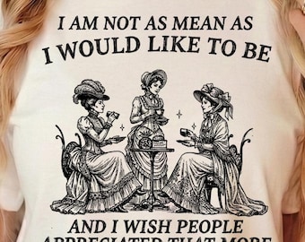 I am not as mean as i would like to be funny humor sarcastic vintage graphic t-shirt