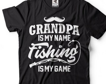 Men Fishing Tshirt Fishing Gift Fish Shirt Grandpa Fishing Graphic Tee Fisherman Gifts Present For Grandpa Lucky Fishing Shirt