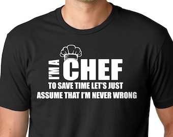 Chef T-Shirt Gift For Cook Chef Funny Profession Tee Shirt