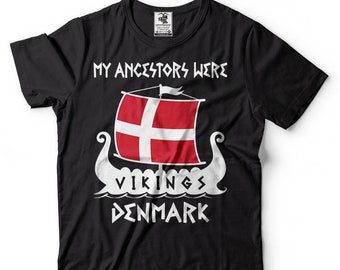 Vikings Ancestors Denmark T-Shirt Viking Roots Graphic Tee Shirt