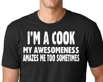 Cook Funny T-shirt Gift For Cook Baker Tee Shirt Chef Restaurant T-shirt Cafe