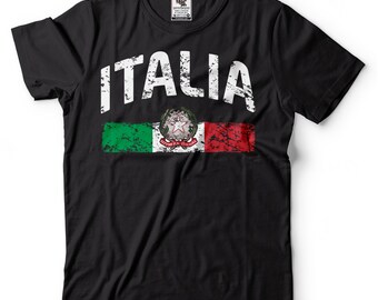 Italia Italian National Soccer Italy Azzurri Futbol Vintage-Look T-Shirt
