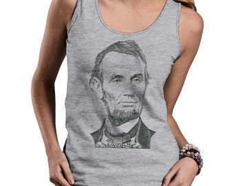 Abraham Lincoln Tank Top Ladies Fit President July 4th