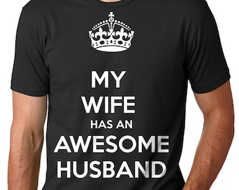 Husband T-Shirt Gift For Hubby Awesome Husband Tee Shirt Birthday Gift Anniversary T-Shirt Hand Made Gift