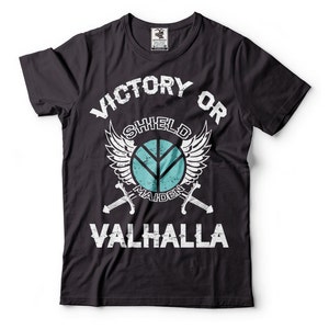 Shield Maiden T-shirt Viking Victory Or Valhalla T-shirt  Shieldmaiden Tee