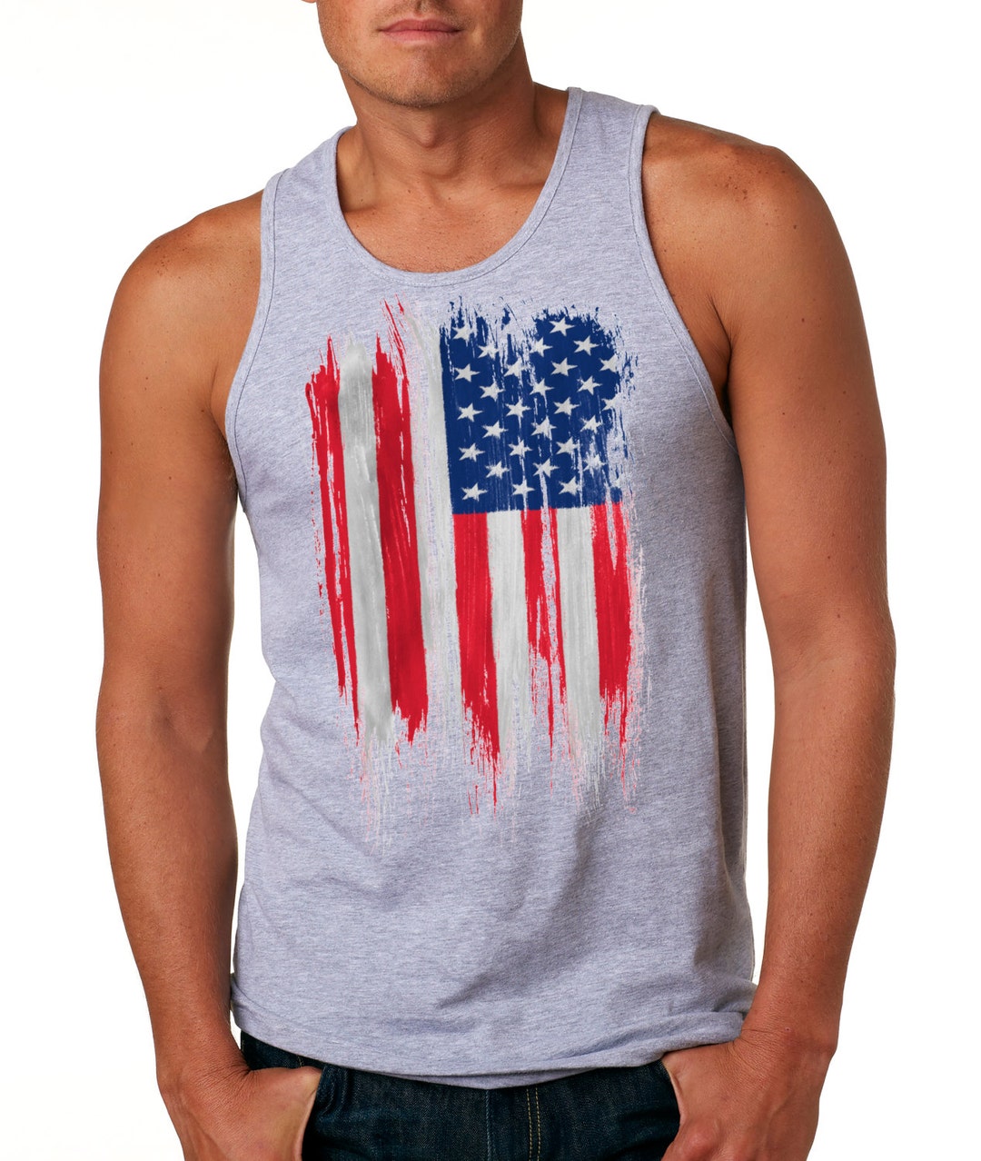 USA Flag Tank Top July 4th Independence Day Distress US Flag - Etsy