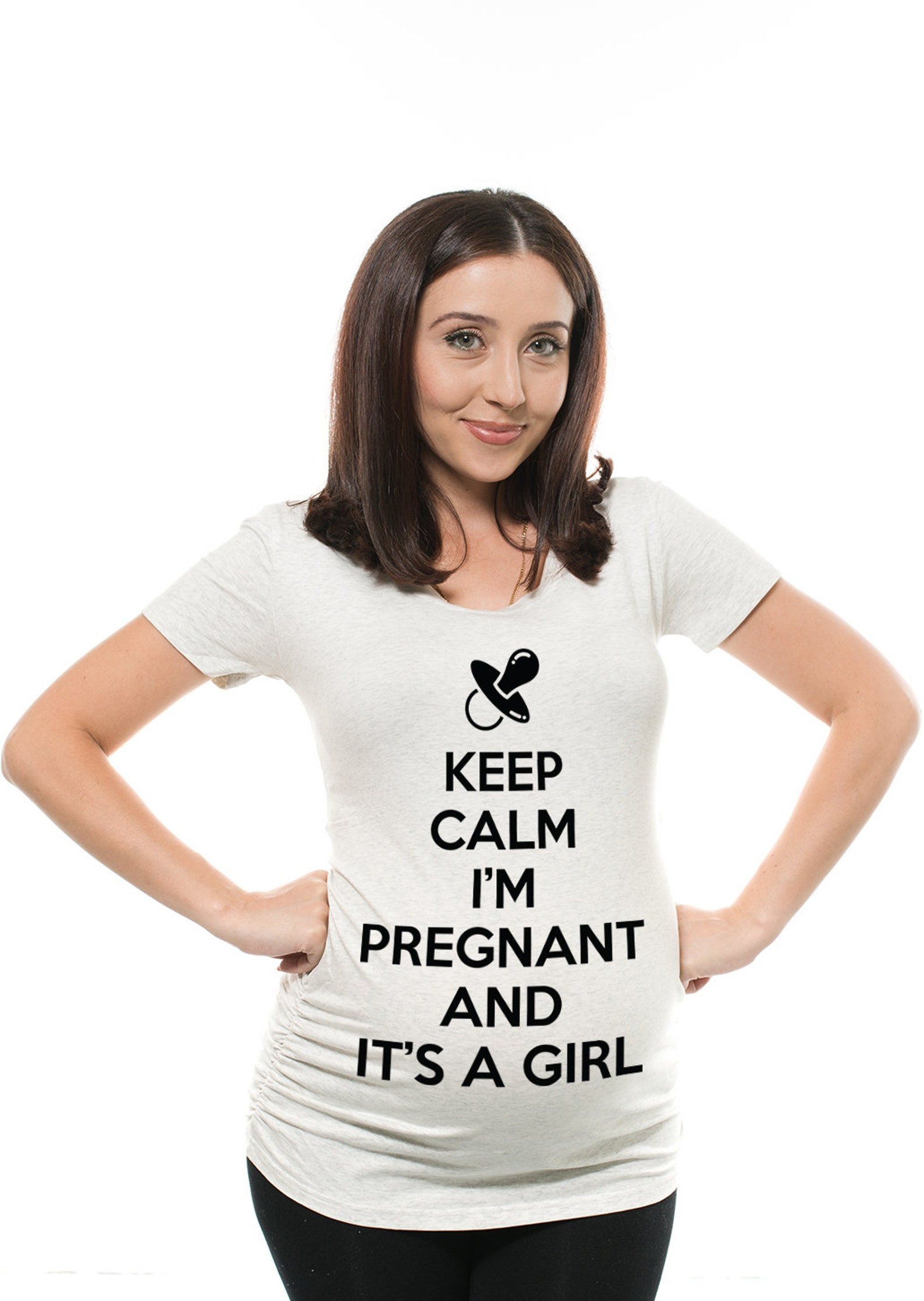 Maternity T Shirt Pregnancy Announcements Keep Calm I'm - Etsy