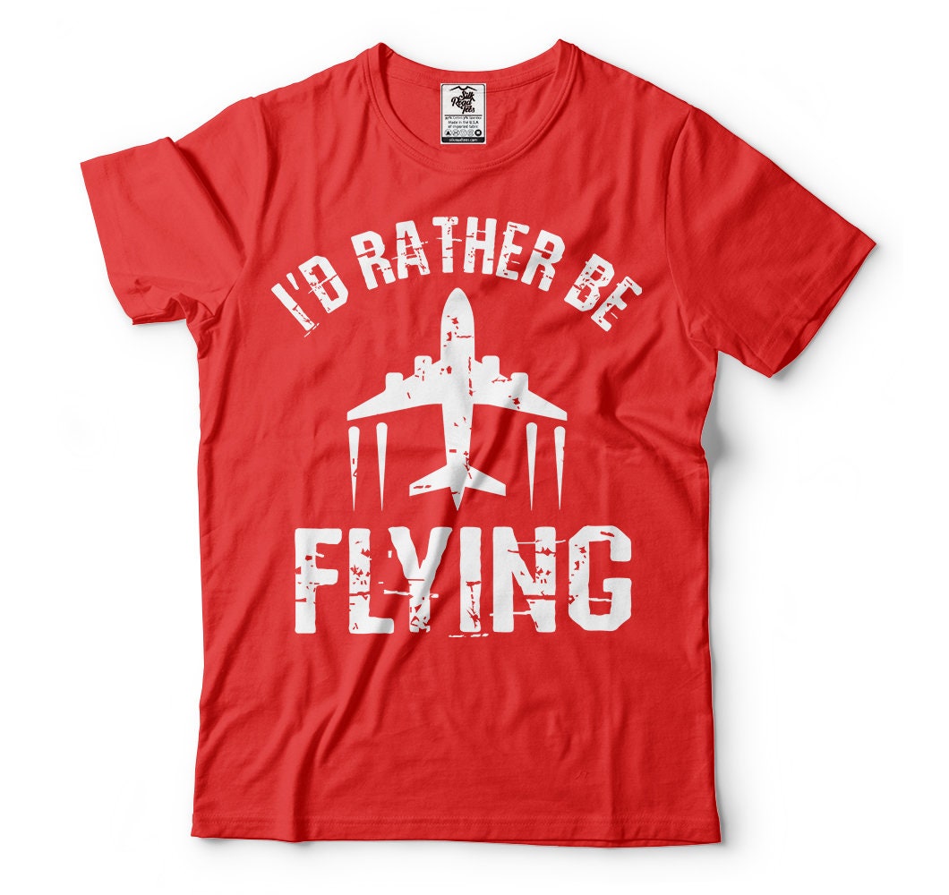 I'd Rather Be Flying Airplane Pilot Shirt Flying Gift Tee Etsy Denmark