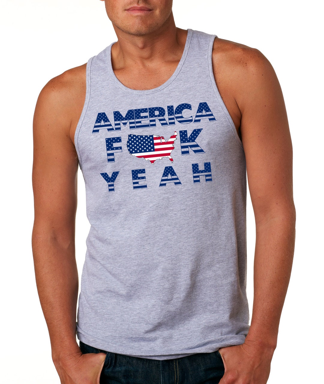 USA Flag Tank Top July 4th Patriotic Merica Adult Tank Top - Etsy