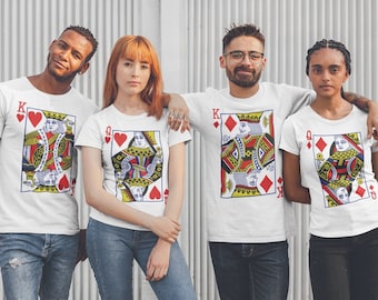 Playing Card Costume T-Shirts Matching Halloween Shirts for Groups Couples Best Friends Fun Costume Idea for Halloween Parties Group Outfits