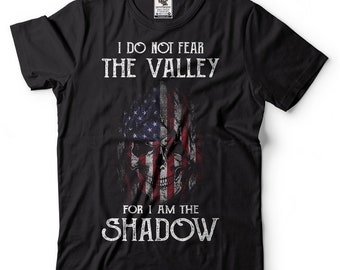 Camiseta USA Reaper Shadow, no temo al valle, camisa patriótica americana, camisa militar
