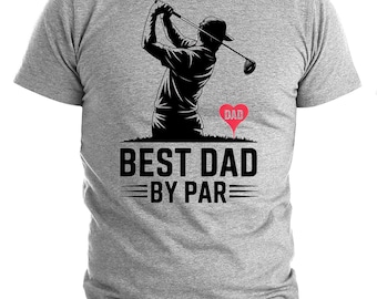 Camiseta de golf "Mejor papá por par", regalo divertido para el Día del Padre 2025, camiseta para papá golfista, camiseta humorística para papá, regalo para papá golfista, camiseta de cumpleaños para papá
