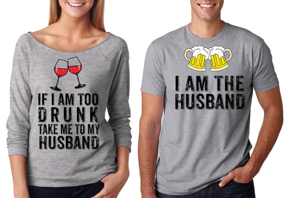 Couple T-shirts Funny Party Drinking 