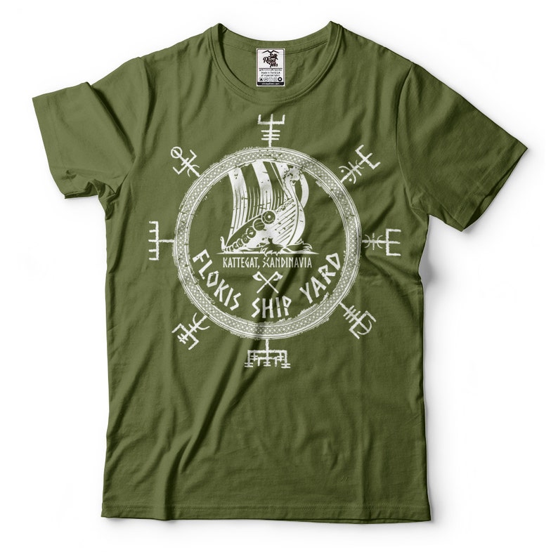 Viking T-shirt Floki Shipyard Scandinavia Tees Rune Tee Shirts - Etsy