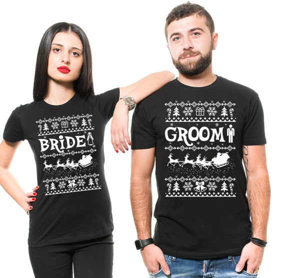 groom and bride couple shirt