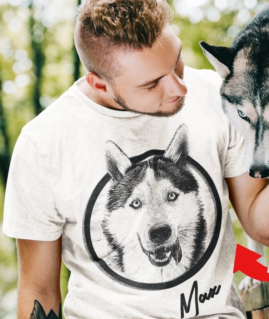 カスタム犬用シャツ、パーソナライズされた犬用Tシャツ、犬の顔のT