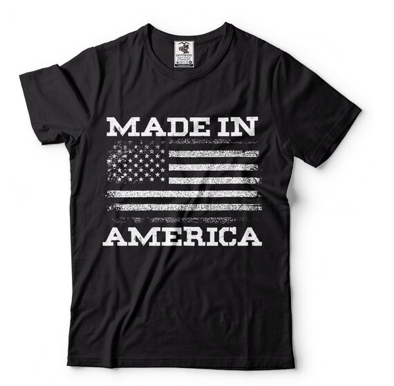 Patriotic T shirts Made In America Vintage USA Flag US Flag Tees 4th Of July Shirts