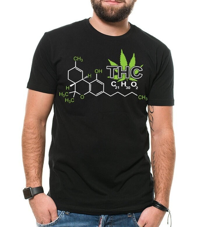 THC Molecule Tetrahydrocannabinol T-shirt Weed Cannabis Medical 