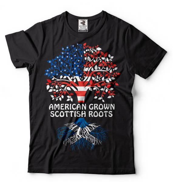Scottish Roots American Grown Scotland Usa Flag America Gift Scottish Roots American Grown Scotland Usa Flag America Gift