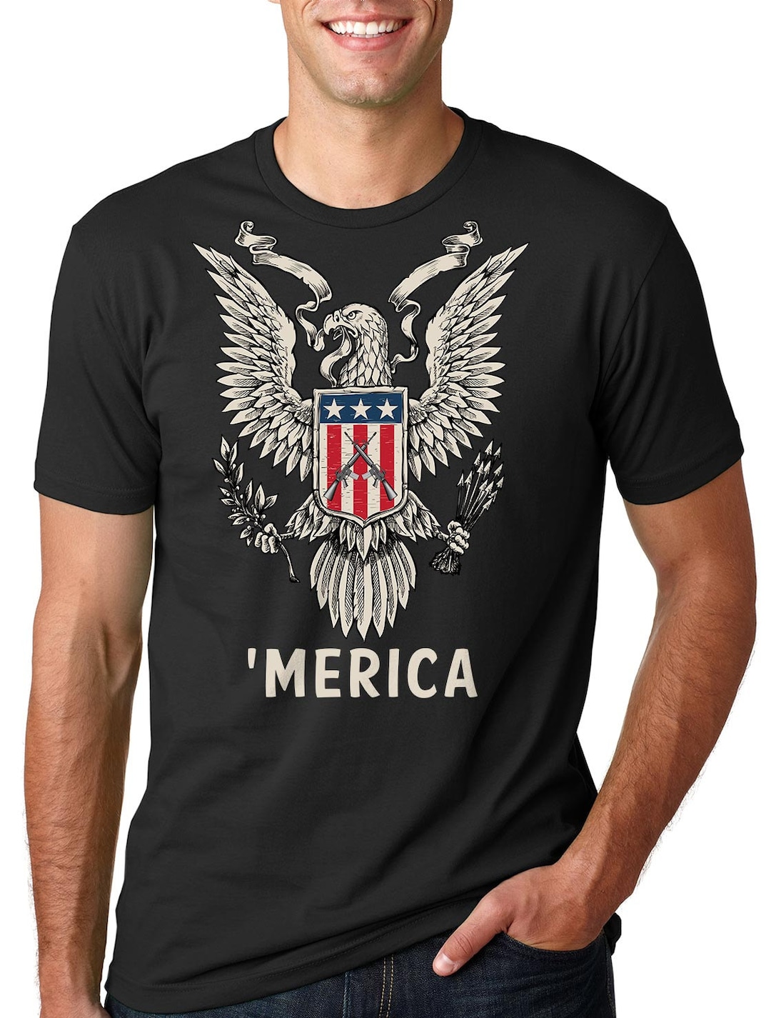 America T-shirt 4th of July T-shirt American Eagle T-shirt USA - Etsy