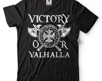 Victory Or Valhalla Viking T-shirt Ragnar Valhalla T-shirt Odin Viking Symbol T shirt