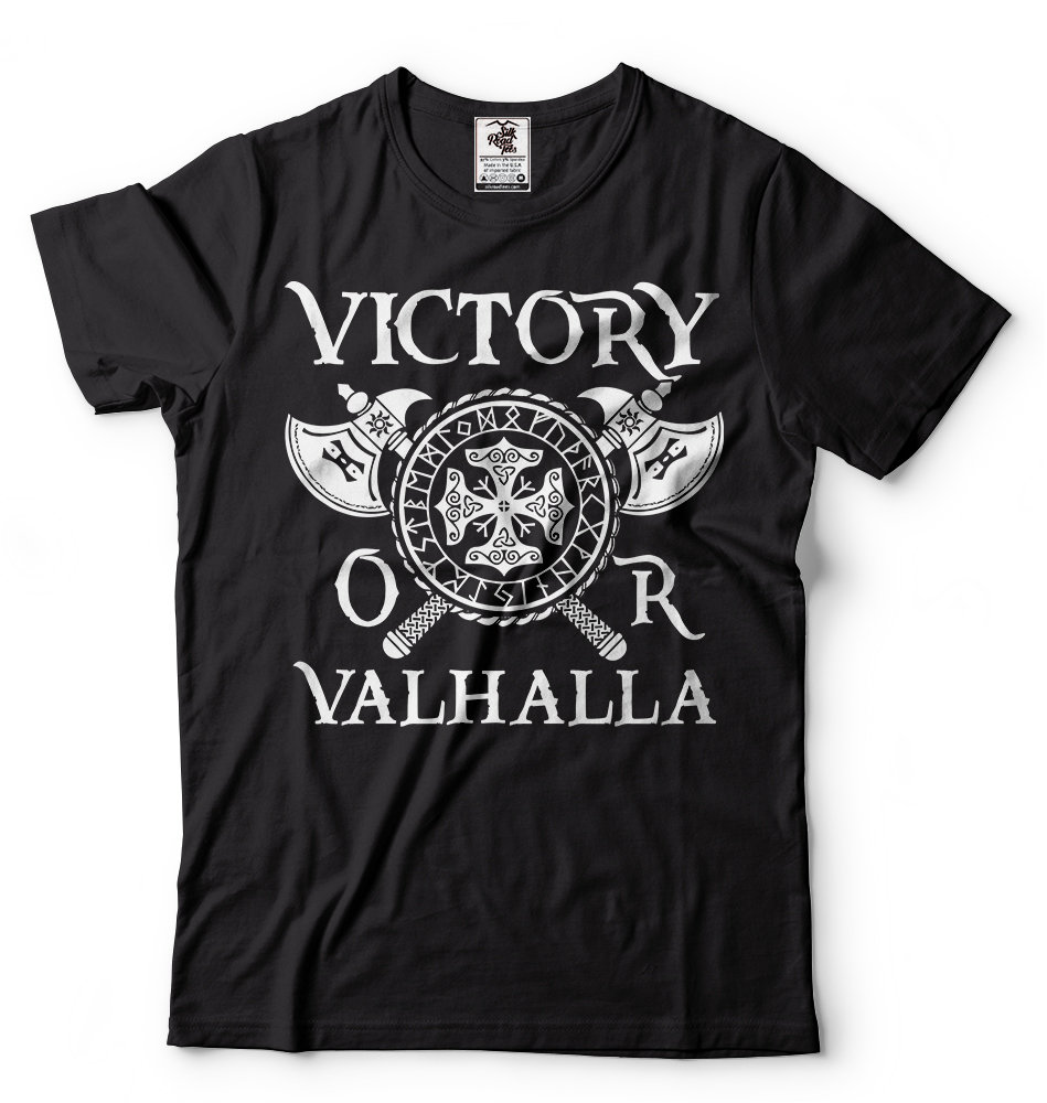 Victory Or Valhalla Viking T-shirt Ragnar Valhalla T-shirt Odin Vikin…