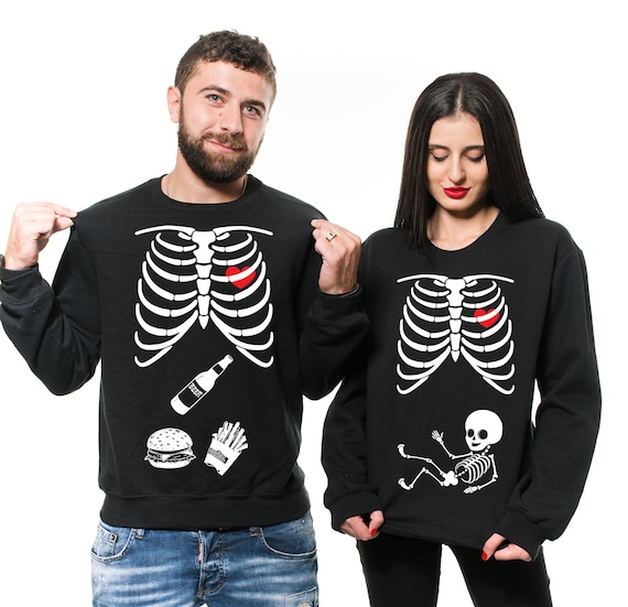 Halloween Maternity Sweatshirts Matching Couples Costumes