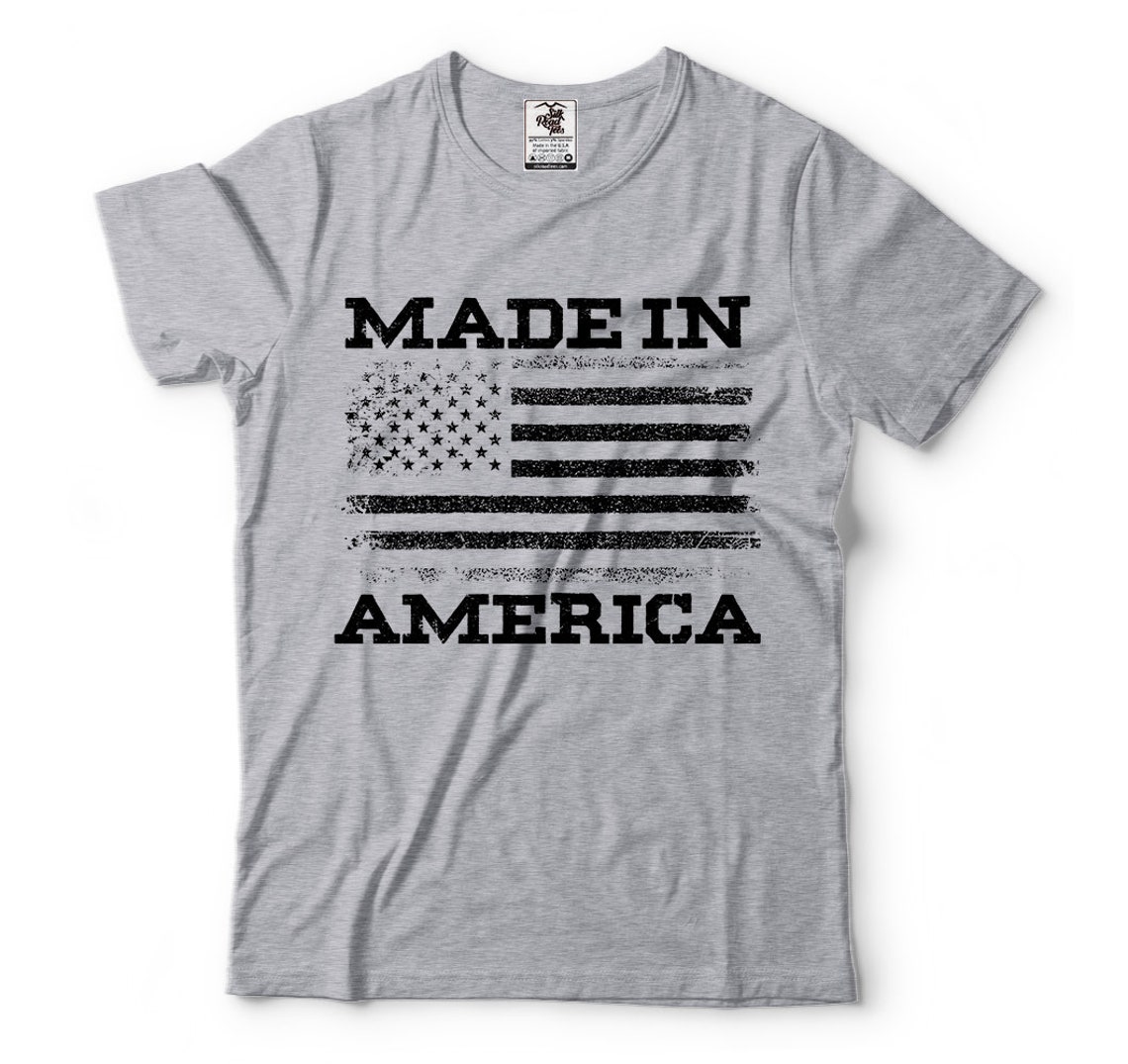 Patriotic T Shirts Made in America Vintage USA Flag US Flag | Etsy