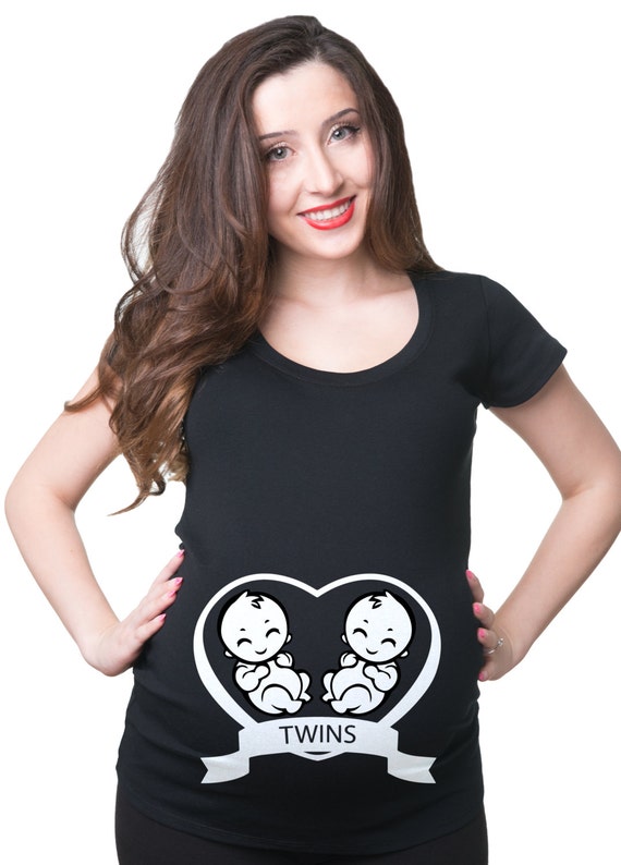 Funny twin store maternity shirts