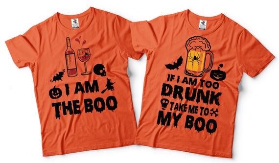 She/'s My BOO Halloween Sweatshirt Couples Matching Top Glow Dark BFF Costume