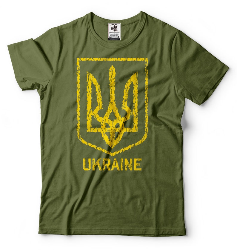 Ukraine Trident T Shirt Ukraine Ukraine Coat of Arms Etsy