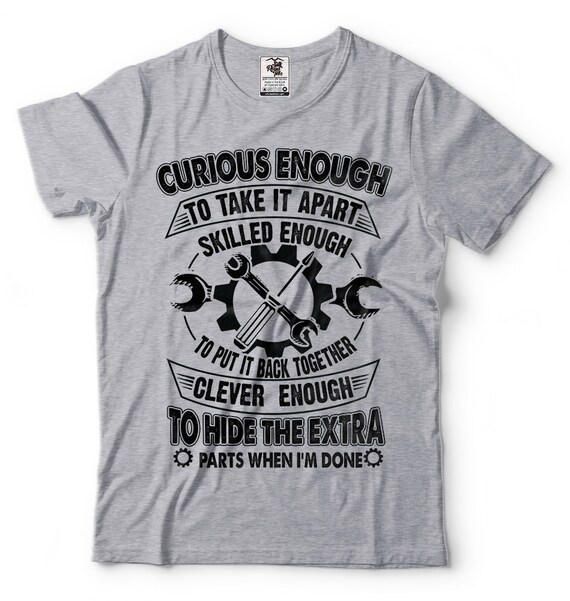 Funny Mechanic T-Shirt - 100% Cotton Graphic Tee For Men (S-4XL) - SilkRoadTees