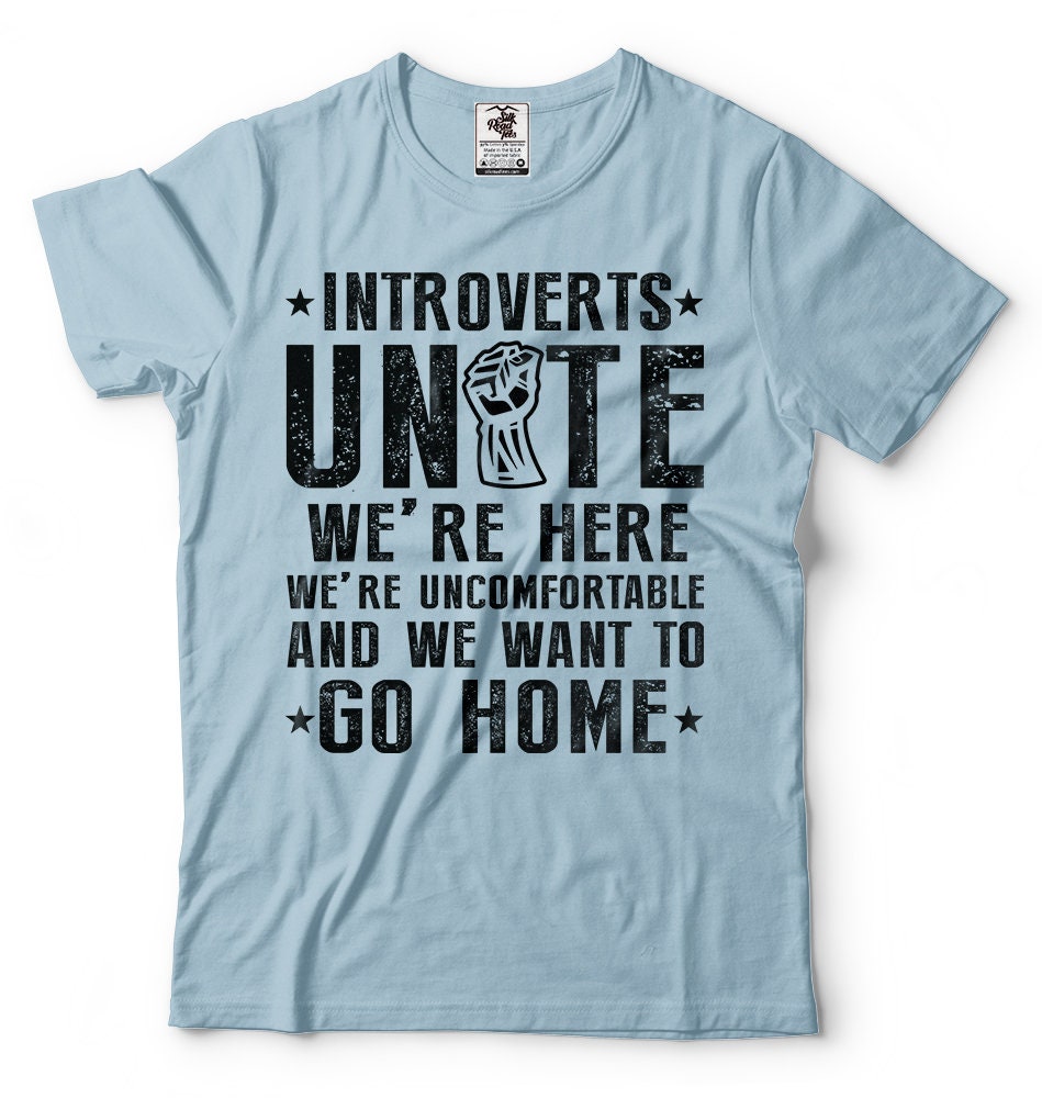 Introverts Unite Separately Geek Funny Novelty Statement Graphics Adult Tank Top