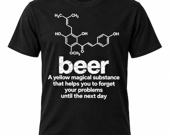 Funny beer shirt, beer molecule tee, sarcastic beer lover gift, beer chemistry shirt, gift for him dad, drinking tshirt, beer gift men