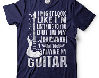 mens shirts with guitars on them