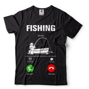 Fishing T shirts Fishing Is Calling Gift For Fisherman Fisher Tee Shirt Cool Fishing Shirts Fathers Day Gift Ideas