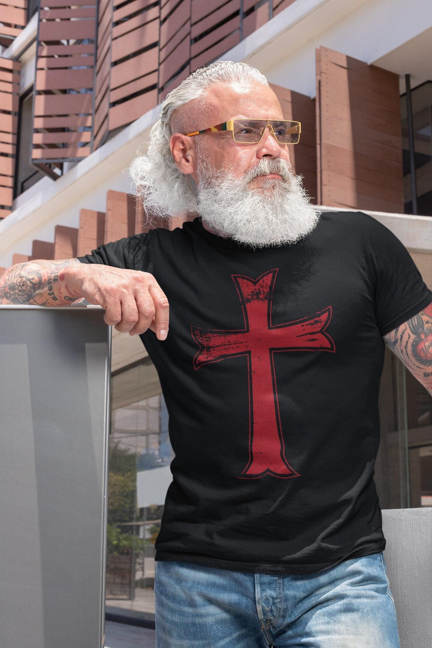 Crusader Red Cross Knights Christian Jesus Tees Templar Cross