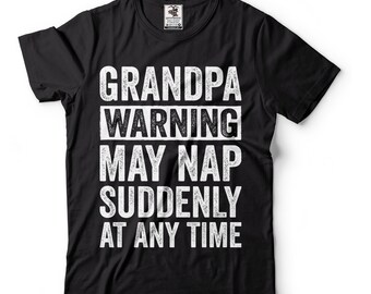 Grappige cadeaus voor opa Opa Waarschuwing kan op elk moment dutje doen Vaderdag Unieke opa cadeau Opa Shirts Uniek cadeau voor grootvader