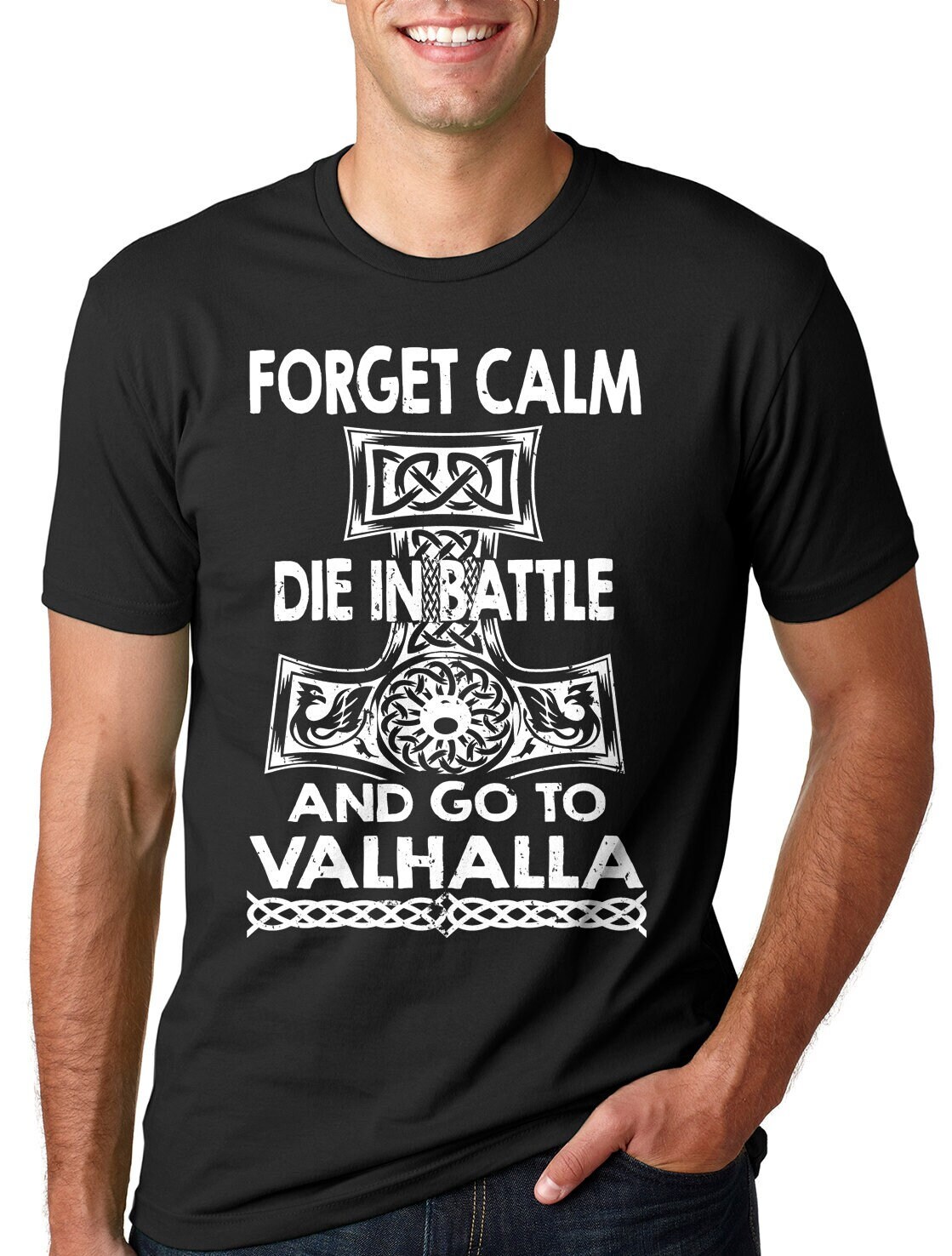 Valhalla T-Shirt Funny Viking Tee Shirt Odin Symbol Shirt