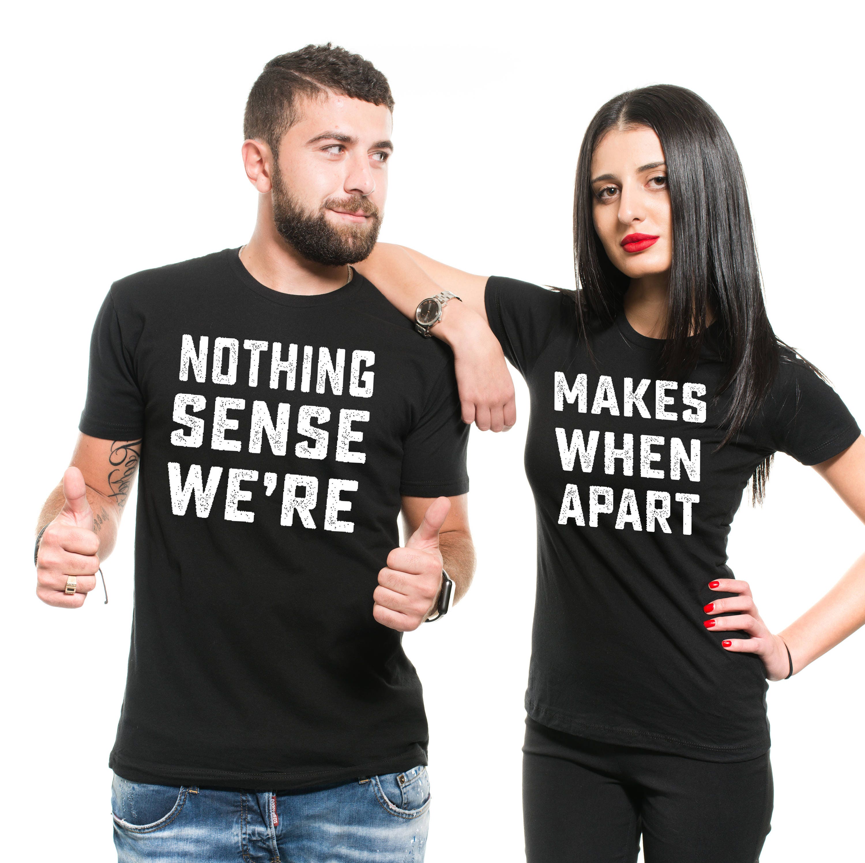 skammel type køkken Couple Matching T-shirts Nothing Makes Sense When We're | Etsy