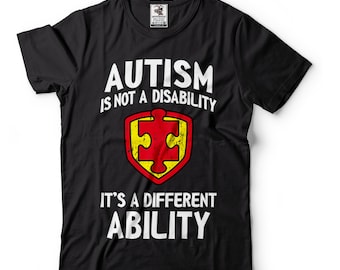 Autisme Shirts Autism Awareness Shirts Autisme T-shirt Autisme Shirts Vrouwen Autism Is Not A Disability Awareness T-shirt