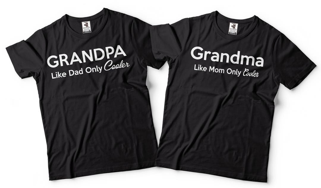 Grandma Grandpa Matching T-shirts Gift for Grandparents Funny Couple
