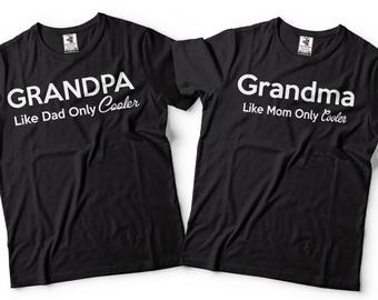 Camisetas a juego para abuela y abuelo, regalo para abuelos, camisetas divertidas para parejas