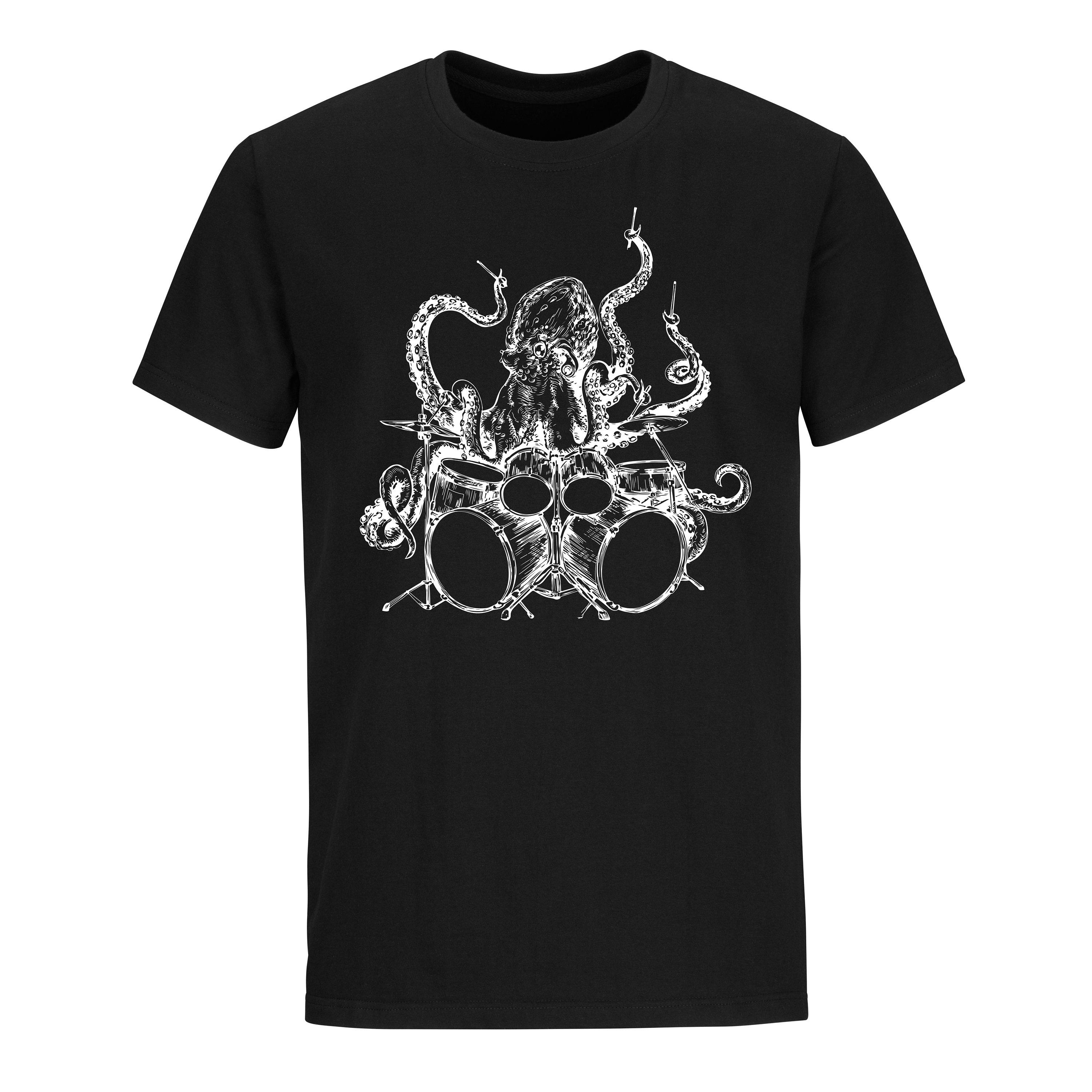 Octopus Playing Guitar Shirt Men's Funny Shirt Musician T-Shirt Gift Guitarist e Octopus Playing Guitar Shirt Men's Funny Shirt Musician T-Shirt Gift Guitarist e