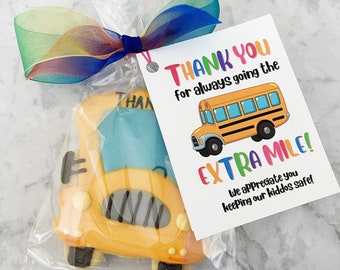 Lehrer Wertschätzung Bus Fahrer Cookie Geschenkanhänger Gifting Printable Instant Download